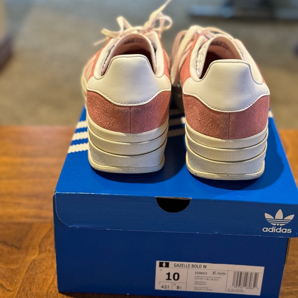 Adidas Gazelle Pink and White Sneakers - Picture 3 of 6